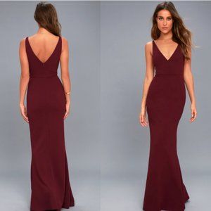 NWT  Lulus Melora Plum Purple Maxi Dress XS